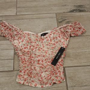 Ruched Floral Blouse